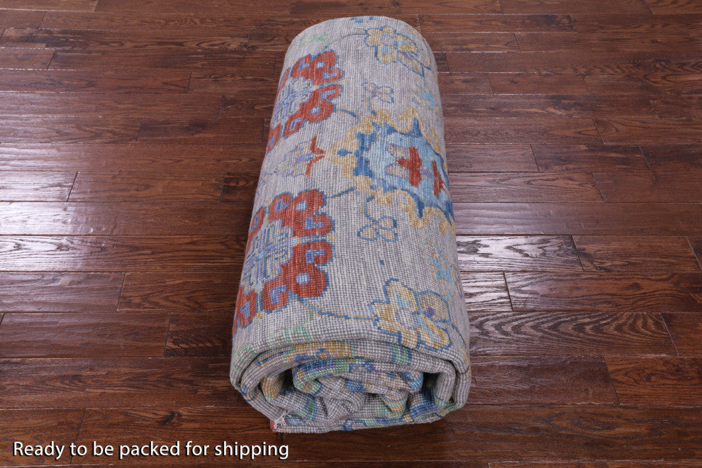 9' 10" X 13' 9" Turkish Oushak Hand Knotted Wool Rug - Q13475