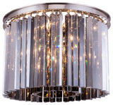 1208 Sydney Collection Flush Mount, Silver Shade, Polished Nickel