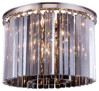 1208 Sydney Collection Flush Mount, Silver Shade, Polished Nickel