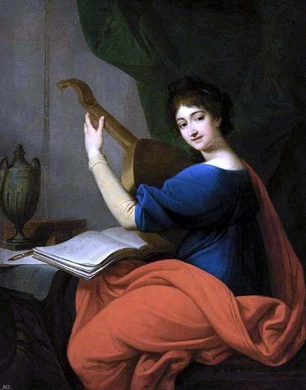 Josef Maria Grassi) Portrait of a Lady Wall Decal