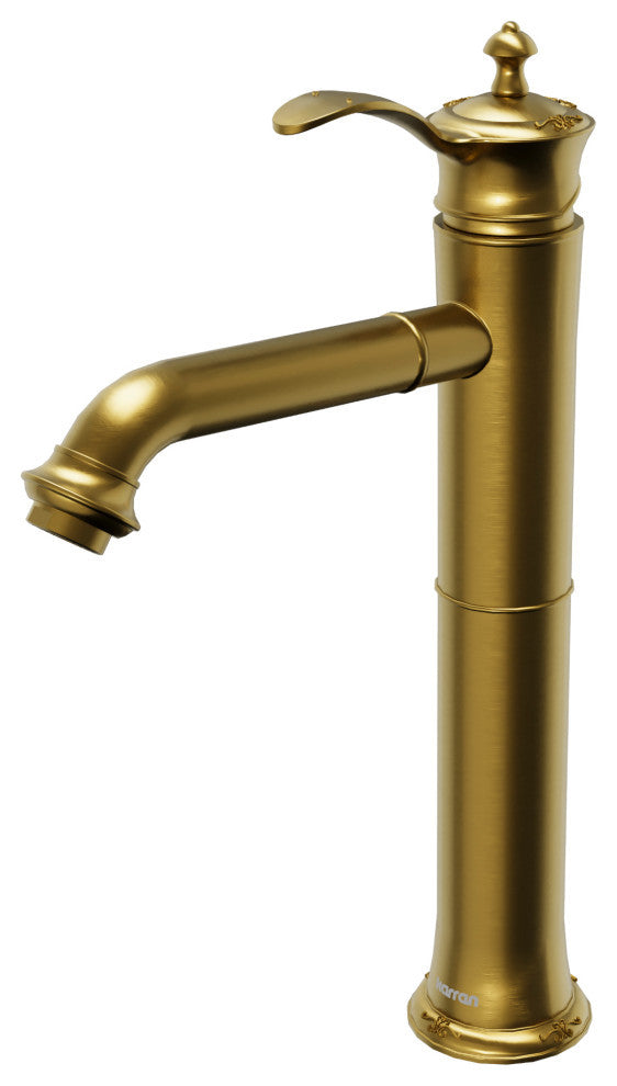 Karran 1-Handle 1-Hole Vessel Faucet With Pop-up Drain, Gold