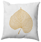 Leaf Study Indoor/Outdoor Throw Pillow, Golden Mustard, 18"x18"