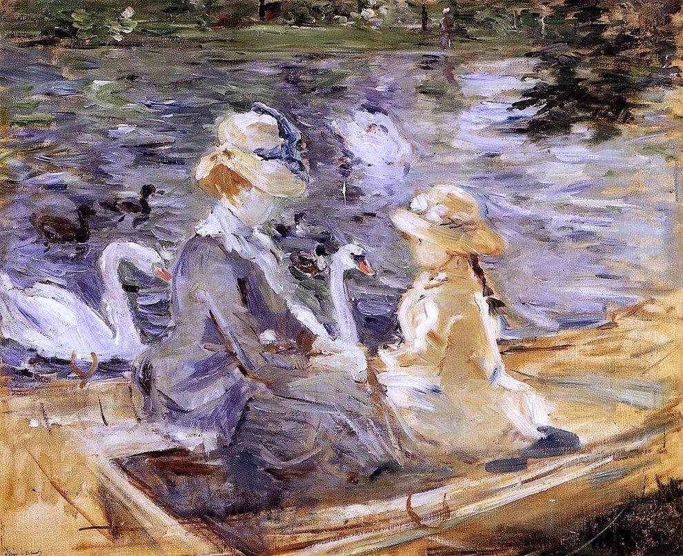 Berthe Morisot On the Lake in the Bois de Boulogne Wall Decal Print