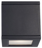 WAC Lighting Rubix LED Outdoor Up and Down Wall Light, Black