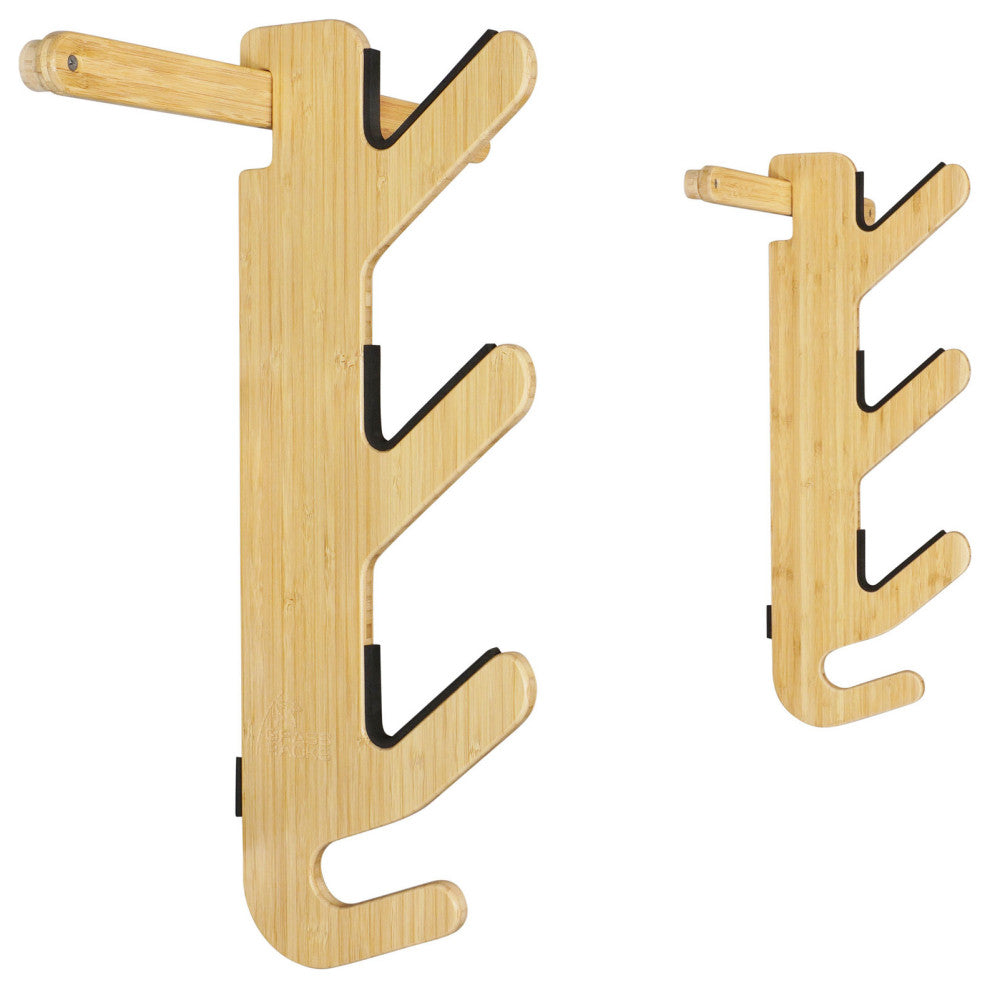 Ski Rack - The Hallsteiner Series Horizontal Ski Wall Mount, Bamboo, Trip