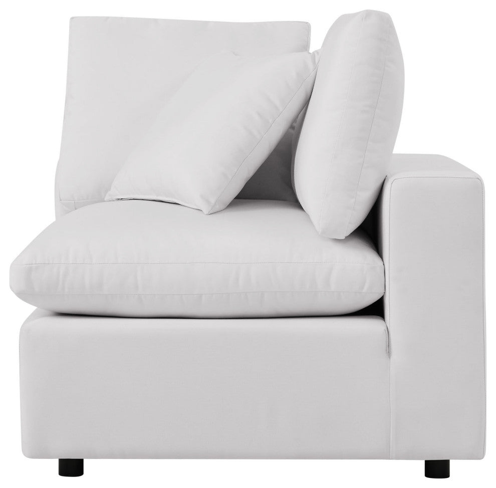 Modular Lounge Sectional Deep Sofa Set, White, Modern, Outdoor Hospitality