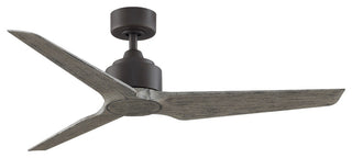 Fanimation TriAire Custom Ceiling Fan, Matte Greige/Weathered Wood, 52"