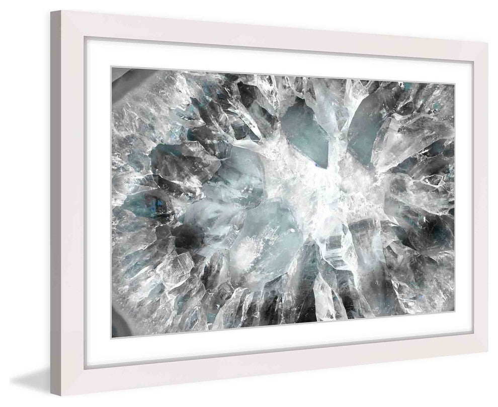 "Crystalline White" Framed Art Print