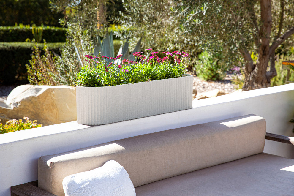 Veradek Demi Series Window Box 36" Planter, White, 36 Inch, 1 Pack