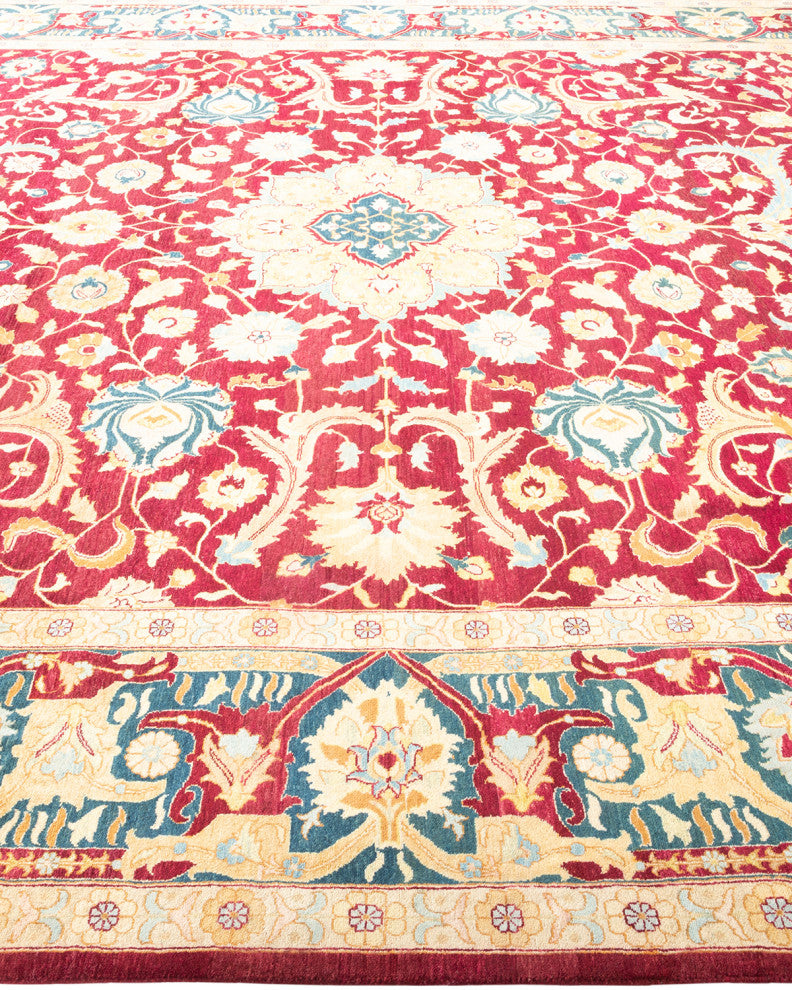 Alina, One-of-a-Kind Hand-Knotted Area Rug Red, 9'2"x11'10"