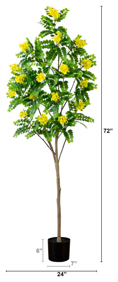 6ft. Artificial Flowering Citrus Tree With Real Touch Leaves