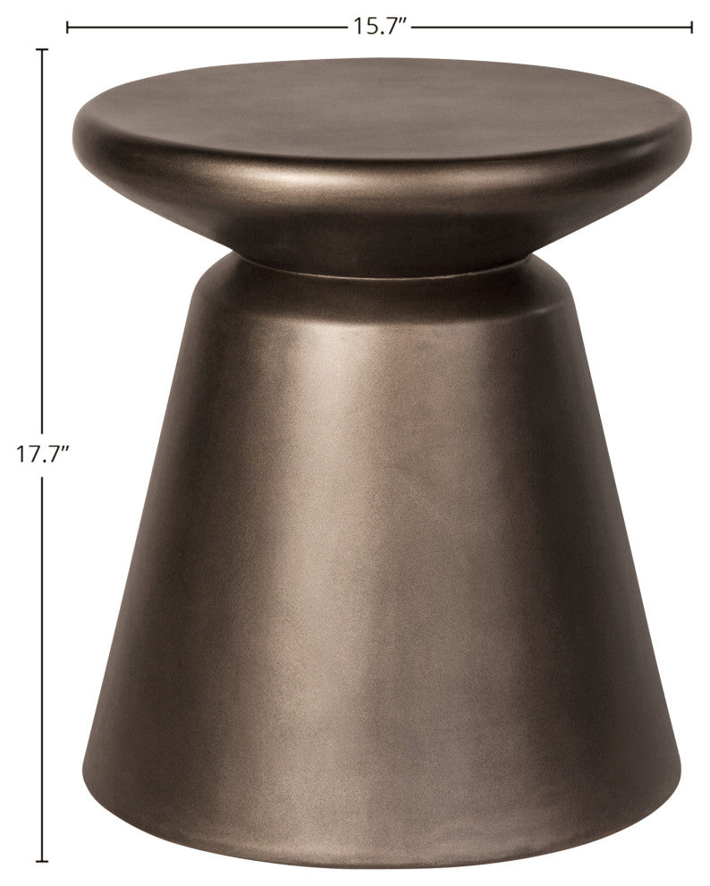 Misha Concrete Mineral Side Table, Bronze