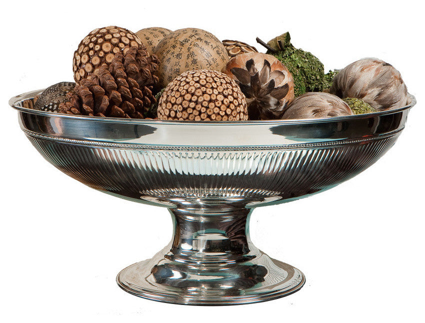 Brass Centerpiece Bowl, Nickel Finish