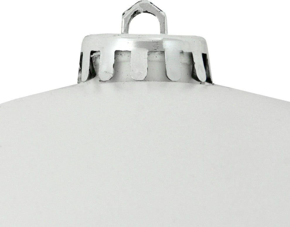 Commercial Shiny White Shatterproof Christmas Ball Ornament 8" (200mm)