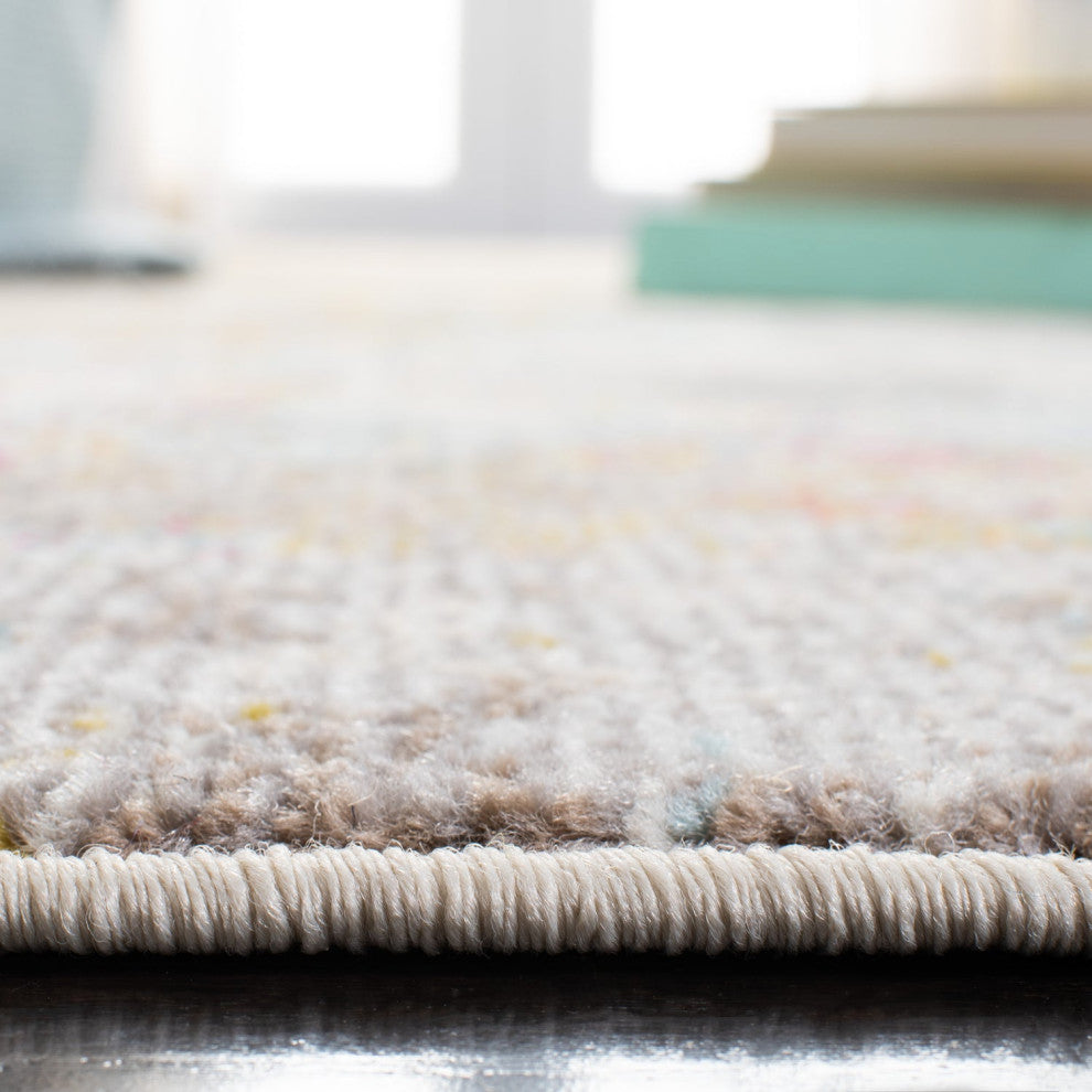 Safavieh Madison Mad453F Organic and Abstract Rug, Gray and Gold, 9'0"x9'0" Square