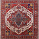 Ahgly Company Indoor Square Mid-Century Modern Area Rugs, 5' Square