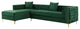 Levi Sofas Hunter Green Velvet 70L x 115W x 30H Gold Nailhead Trim Button Tufted