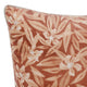 Lamia 22" Cotton Velvet Fabric Botanical Throw Pillow, Clay