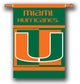 University of Miami, 28"x40" 2-sided NCAA Banner