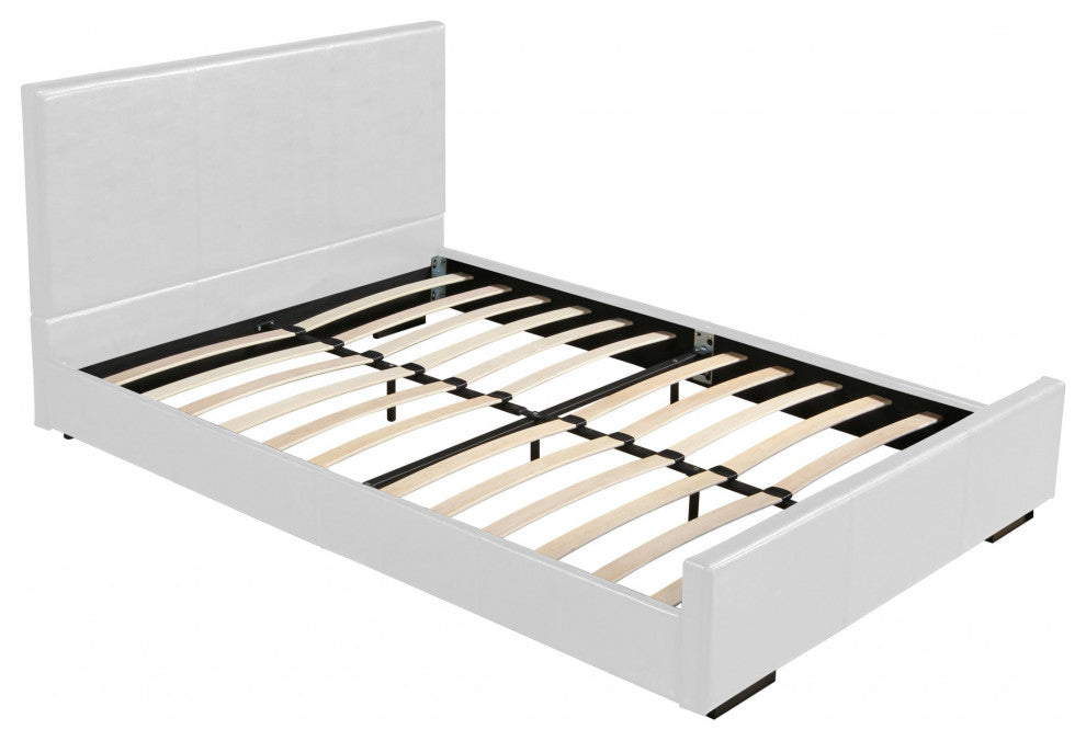 White Platform Queen Bed