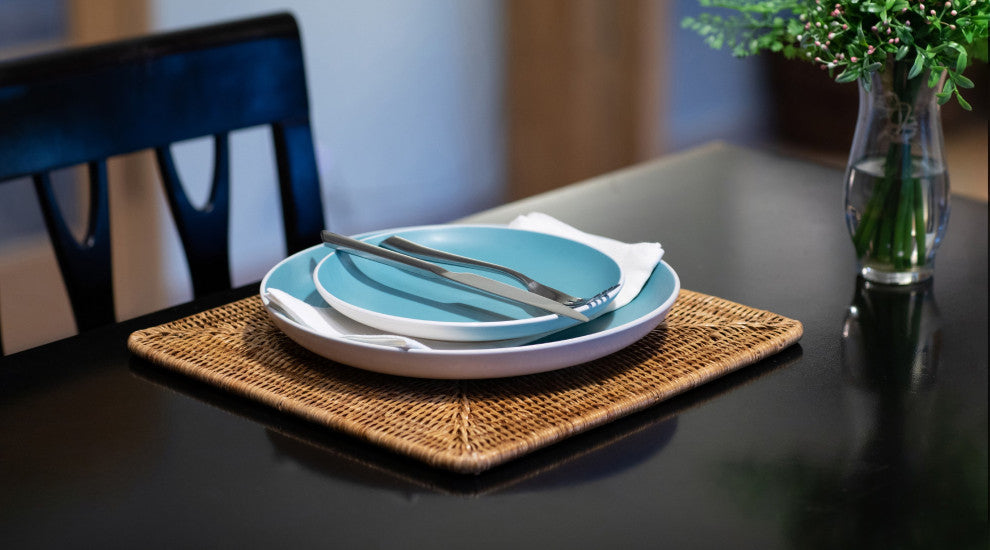Artifacts Rattan™ Square Placemat, Honey Brown, Small