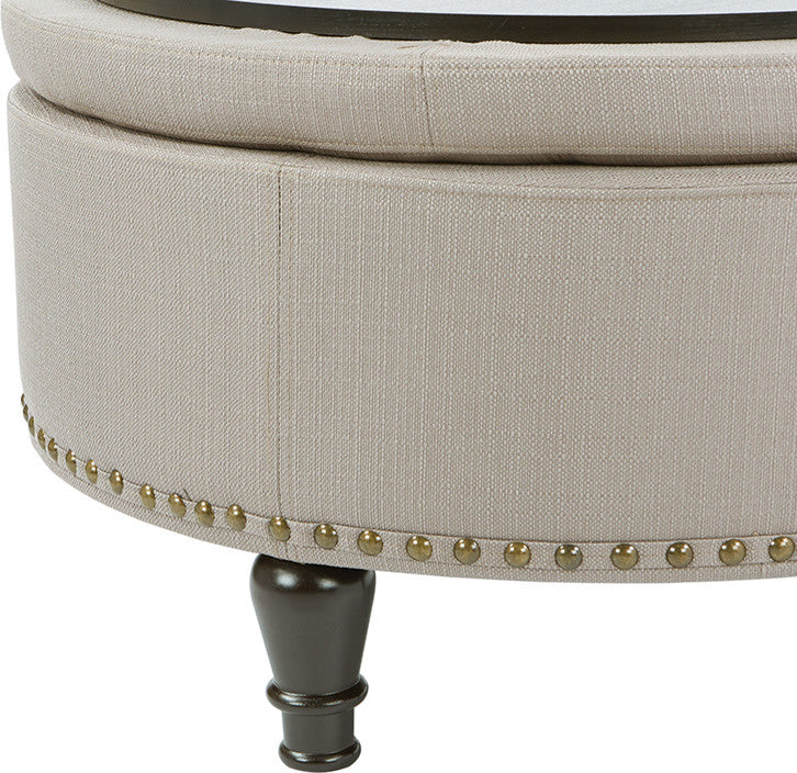 Augusta Round Storage Ottoman, Klein Dolphin