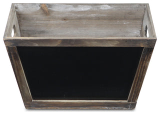 Wooden Chalkboard Storage Bin