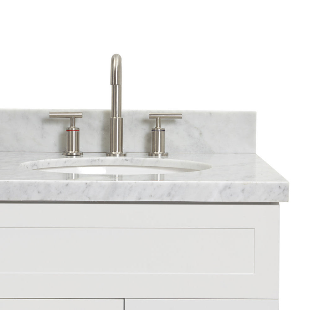 Ariel F037SRCWOVO Hamlet 37" - Black / Carrara White Top