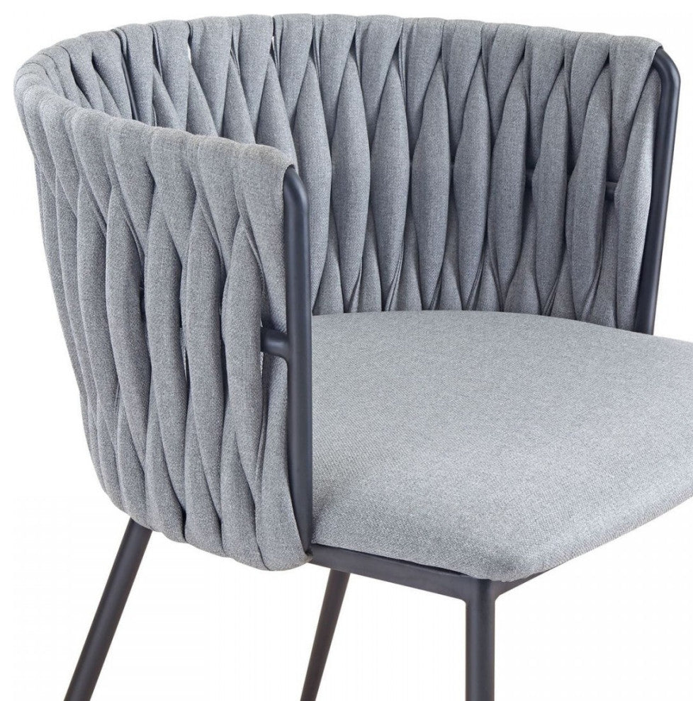 Light Gray Black Contemporary Dining Chair