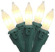 Set of 100 Clear Frosted Mini Christmas Lights 5.5" Spacing, Green Wire