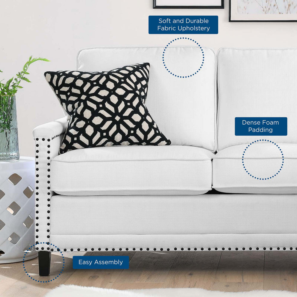 Sofa, Fabric, White, Modern, Living Lounge Room Hotel Lobby Hospitality
