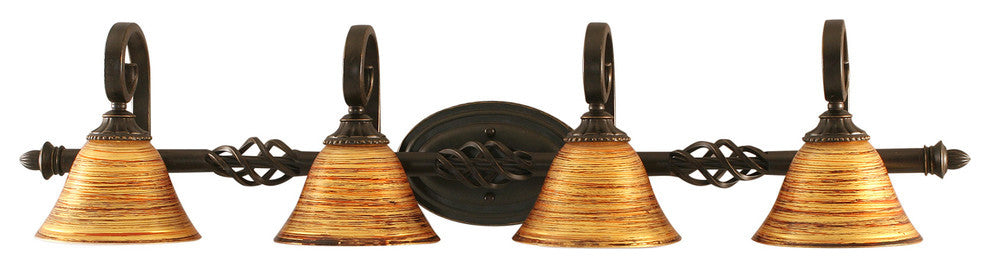 Elegante 4-Light Bath Bar, Firre Saturn