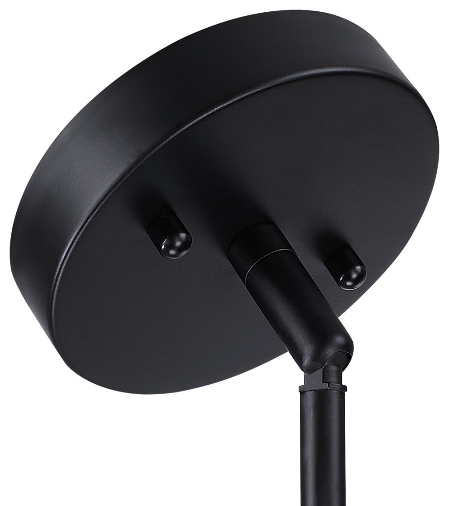 22"W 4-Light Rattan Tiered Drum Chandelier Light With Black Canopy, Natural