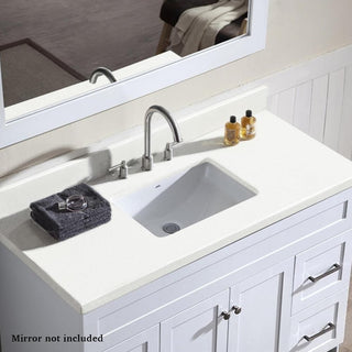 Hamlet 49" Single Sink Vanity Set, White, No Mirror, Quartz Countertop