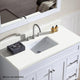 Hamlet 49" Single Sink Vanity Set, White, No Mirror, Quartz Countertop