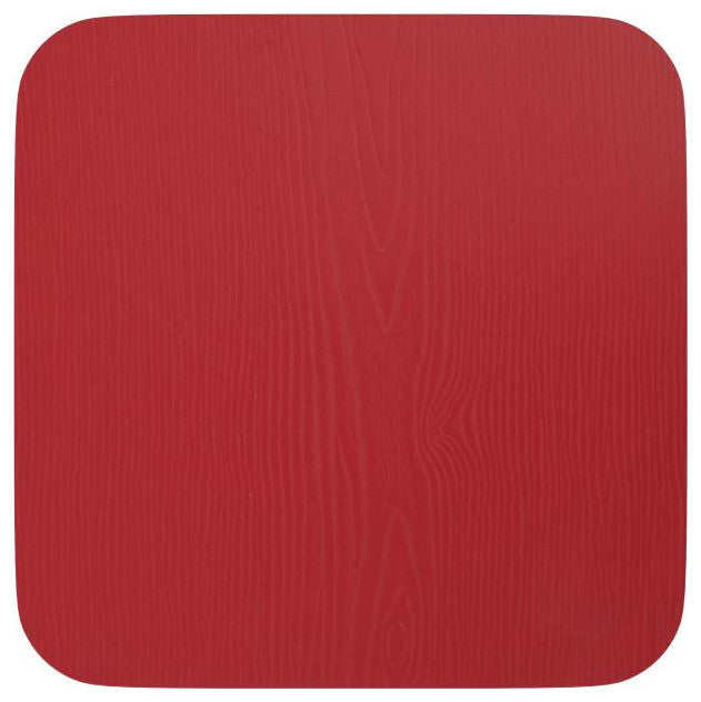 Perry Set of 4 Poly Resin Wood Seat with Rounded Edges Metal Chairs & Stools, Re