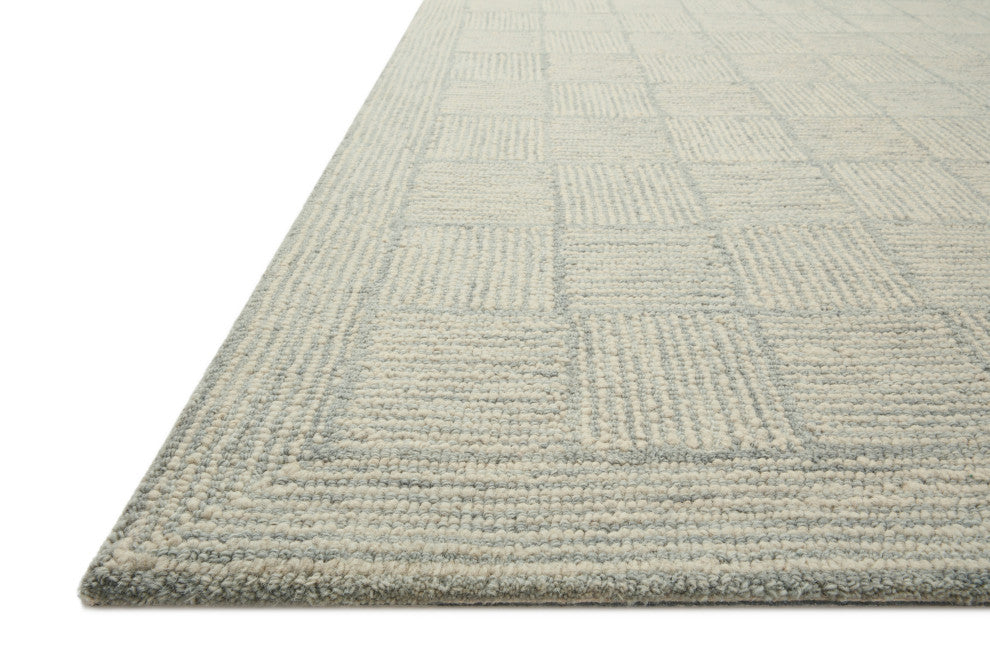 Chris Loves Julia x Loloi Francis Silver / Sky 7'-9" x 9'-9" Area Rug