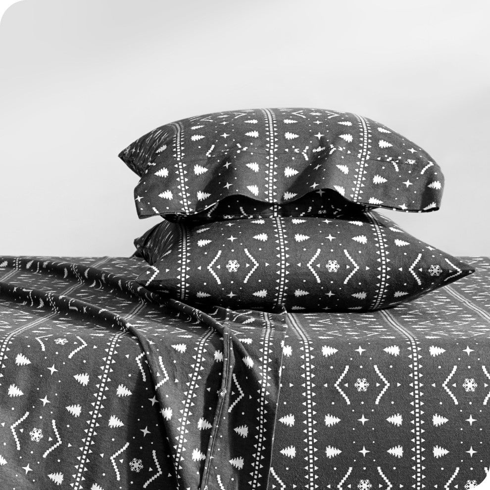 Bare Home Cotton Flannel Sheet Set, Alpine, Full