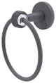 Clearview Towel Ring with Groovy Accents, Matte Gray