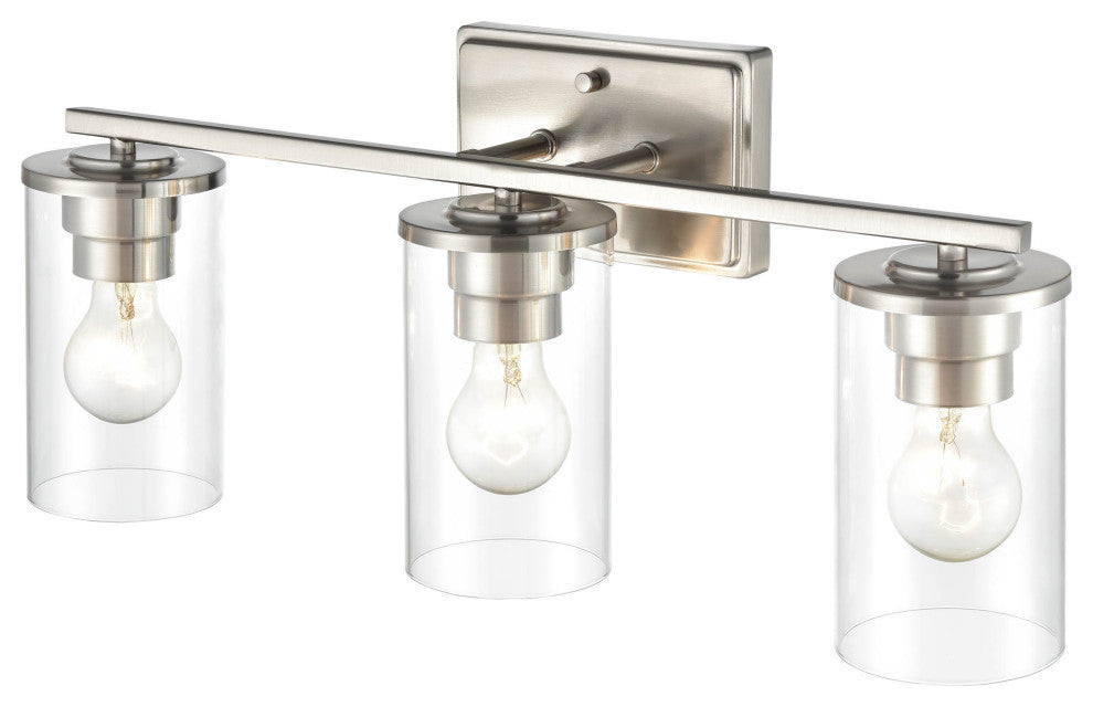 Verlana Collection 3 Light 22" Brushed Nickel Bathroom Vanity Light