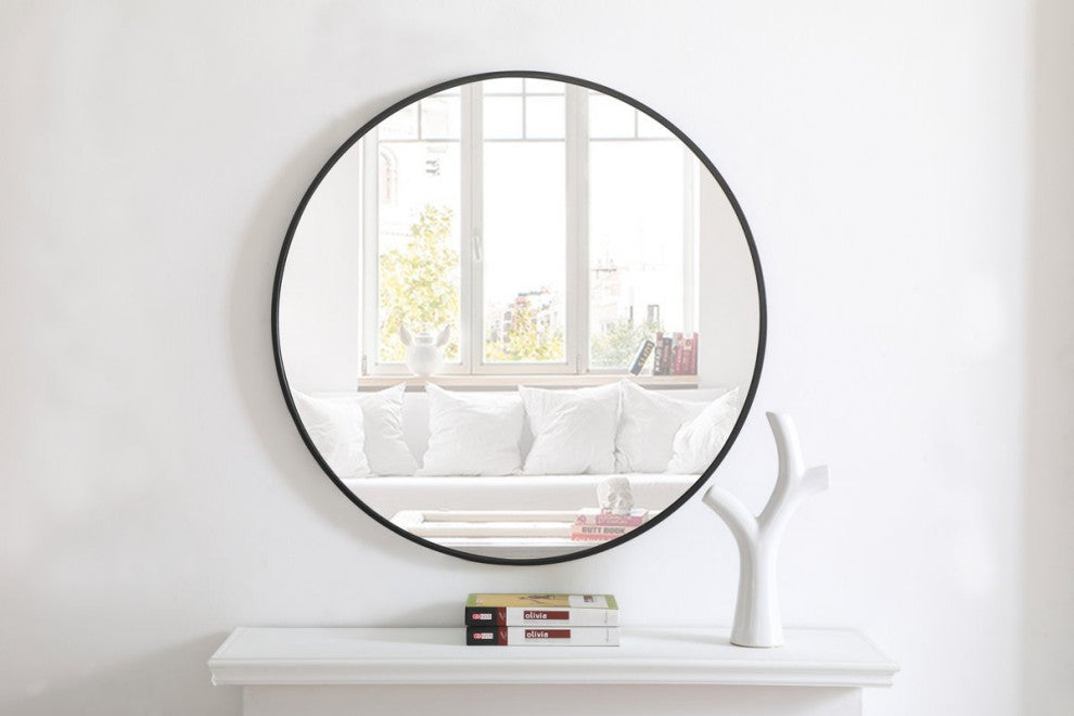Contemporary Black Vanity Mirror