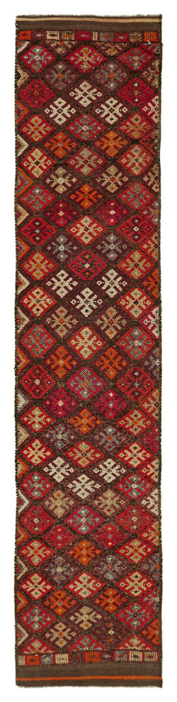 Rug N Carpet - Handmade Oriental 2' 11" x 12' 8" Tribal Runner Rug