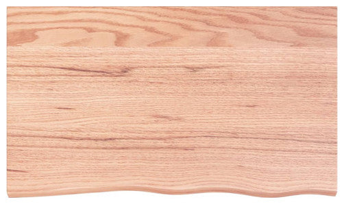 vidaXL Bathroom Countertop Live Edge Vanity Top Light Brown Treated Solid Wood