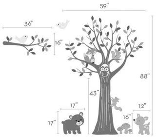 Tree With Forest Friends, Color Scheme C