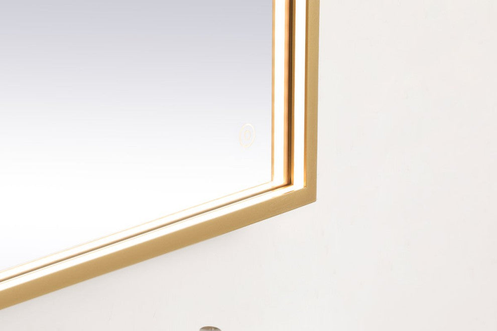 Modern Brass Led Mirror