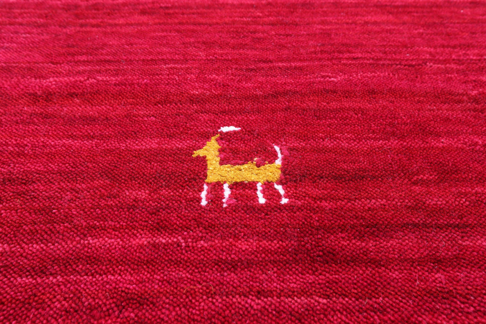 10' Round Persian Gabbeh Handmade Wool Rug - Q15223