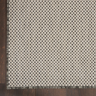 Nourison Courtyard 4' x 6' Ivory Charcoal Modern Area Rug