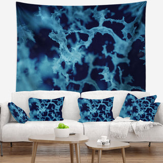 Cloudy Abstract Blue Texture Abstract Wall Tapestry, 60"x50"