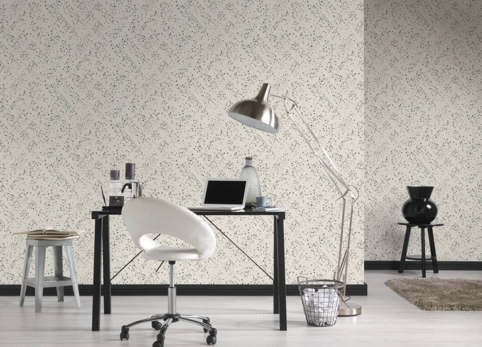 Sample, Modern Textured Wallpaper Featuring Woven Wood, 373942
