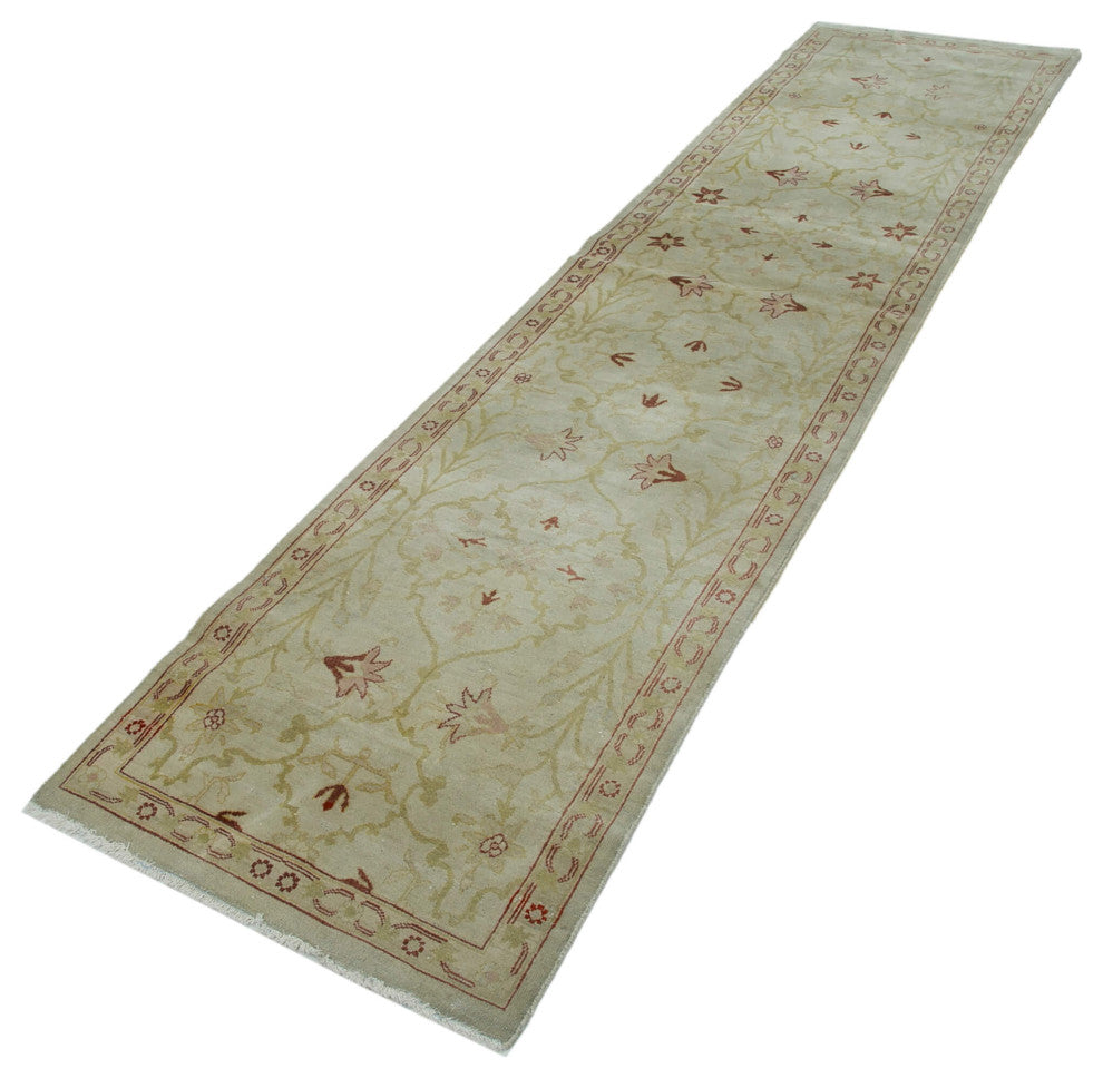 Rug N Carpet - Hand-Knotted Oriental 2' 7" x 10' 9" Runner Oushak Area Rug